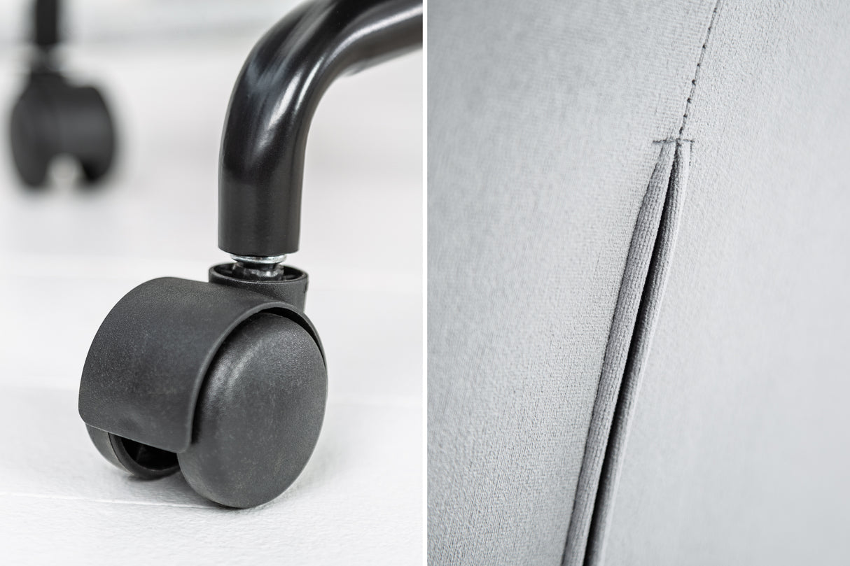 Bürostuhl THE DUTCH COMFORT 46-55cm mit Armlehnen samtgrau