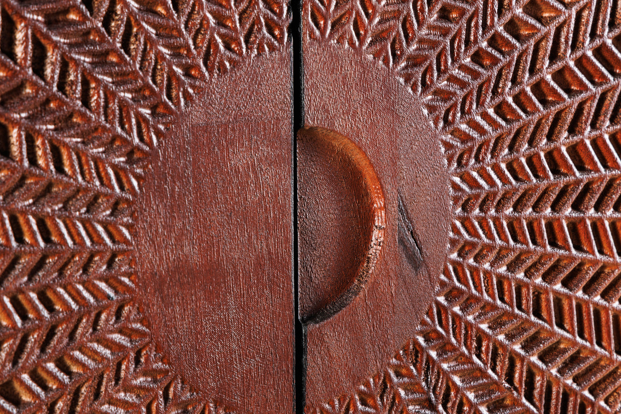 Highboard MANDALA 120cm mango brown black