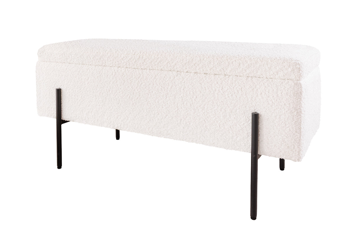 Bankspind LOFT 100cm Bouclé weiß