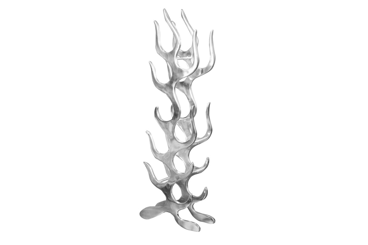 Wine rack FLAMES L 93cm aluminium silver