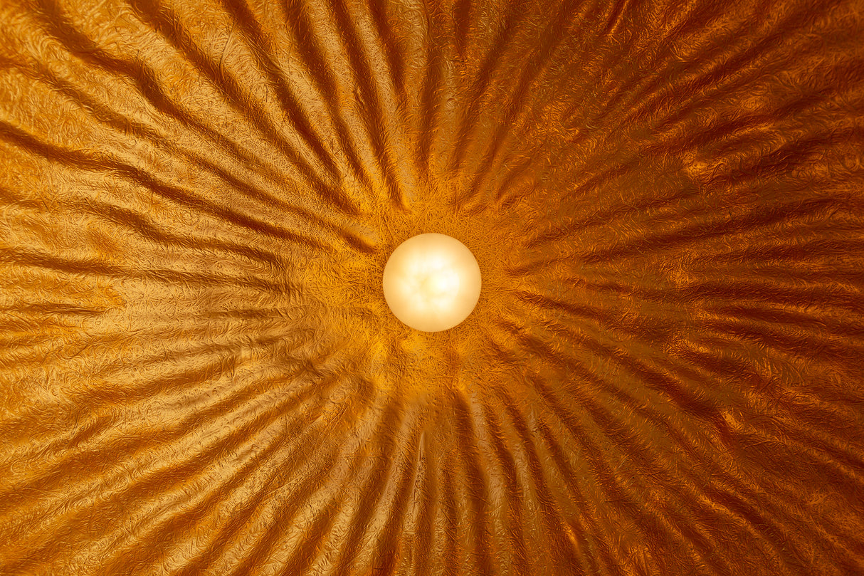 Pendant lamp GLOW 70cm fibre glass black gold