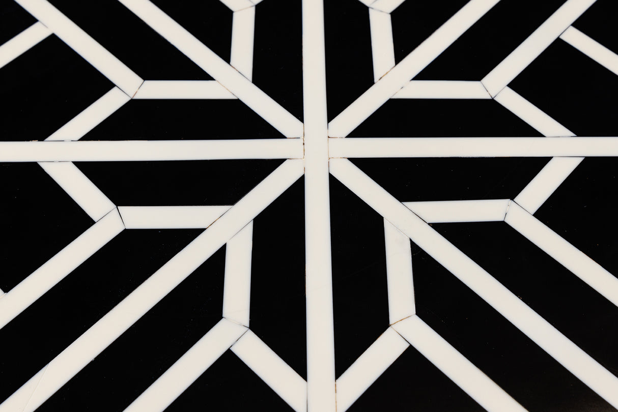 Side table HARMONY NATURE 45cm black white