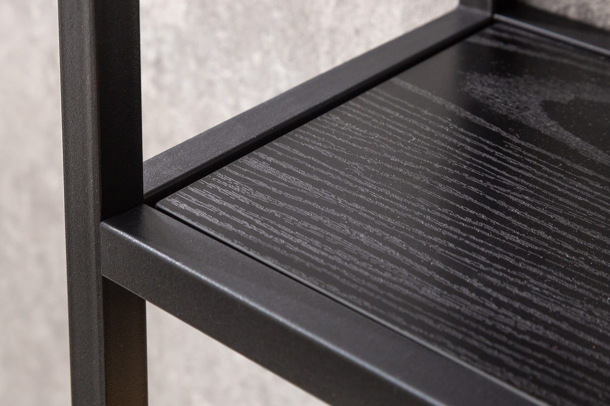 Wall shelf SLIM LINE 90cm ash wood look black