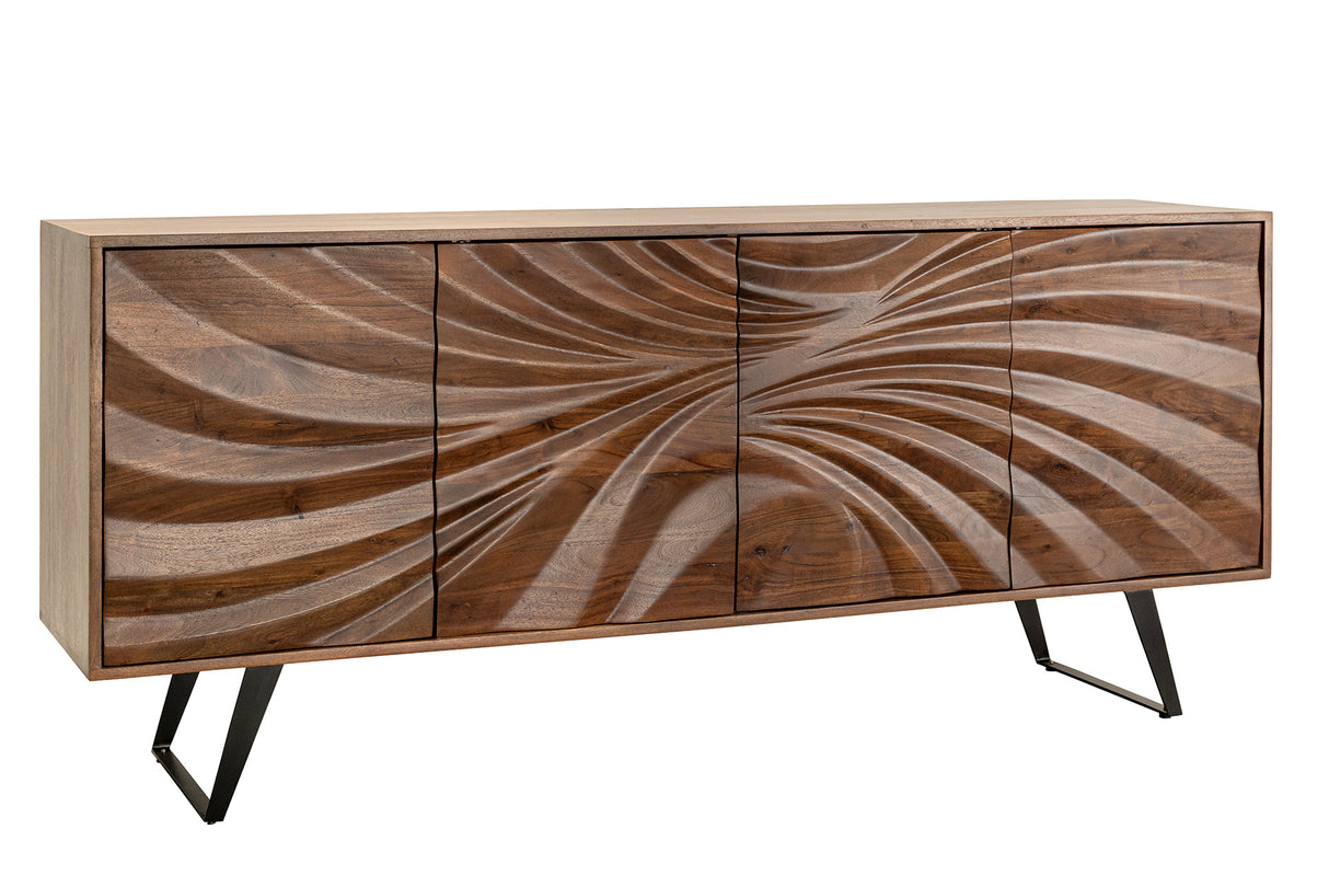 Sideboard HURRICANE 175cm 3D Akazienholz braun