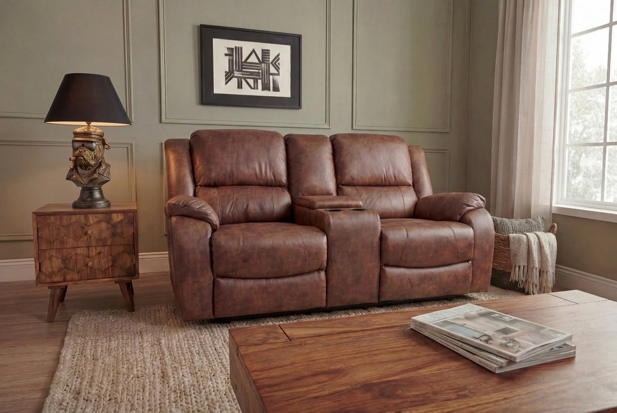Cinema armchair HOLLYWOOD 2-seater antique brown
