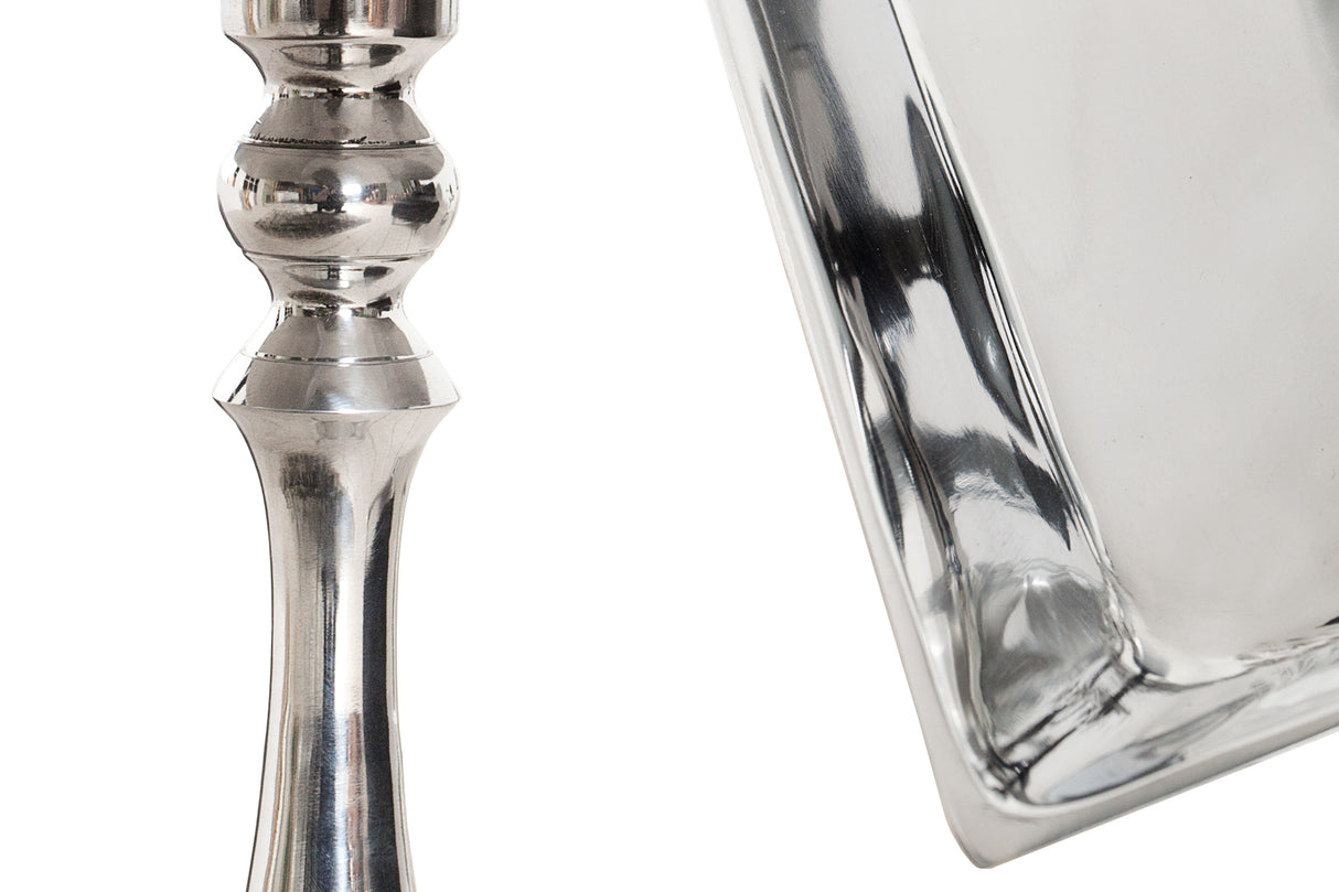 Beistelltisch JARDIN 55cm quadratisch Aluminium silber