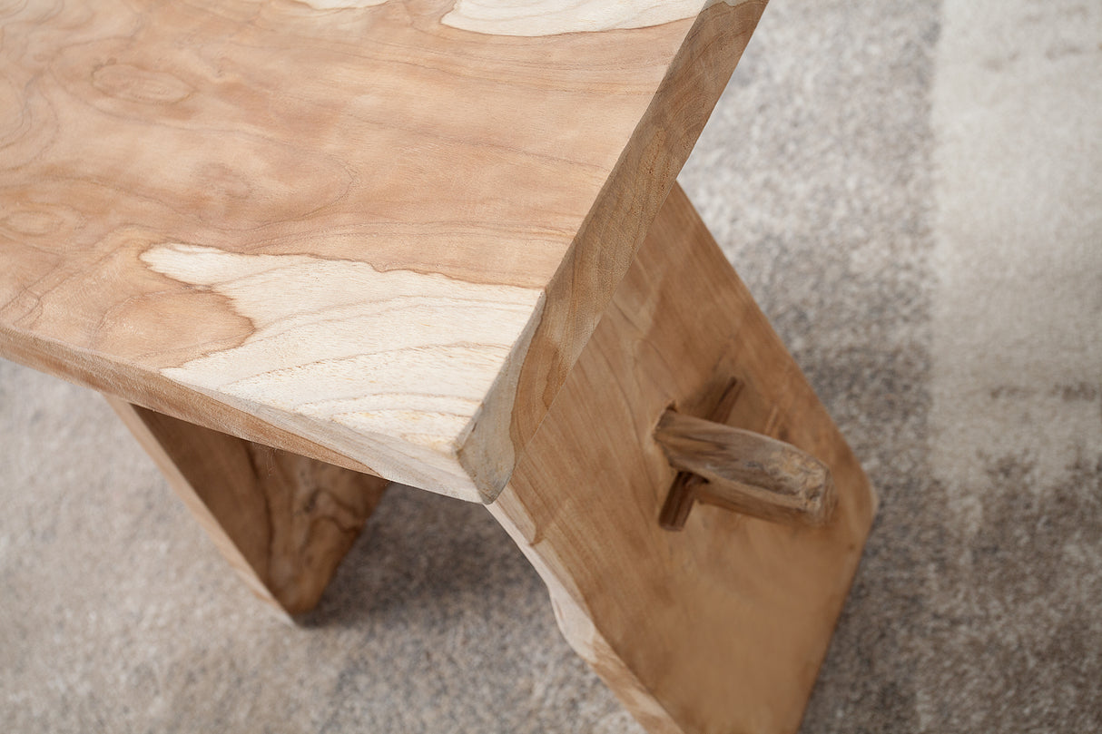 Stool ZEN 40cm teak wood nature