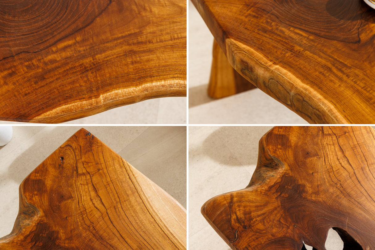 Bench ROOT 100cm teak wood natural brown