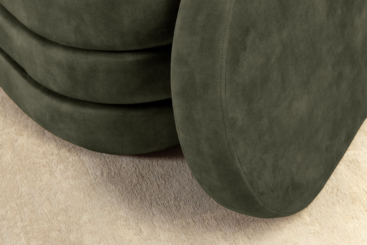 Bench chest VOQUE 115cm velvet green w/ storage space bench seat