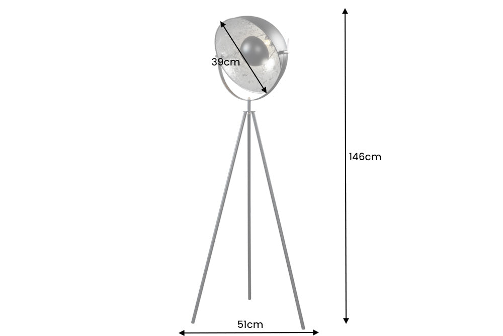 Floor lamp STUDIO 145cm black silver