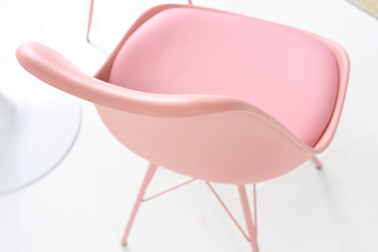 Stuhl SCANDINAVIA MASTERPIECE Kunstleder rosa