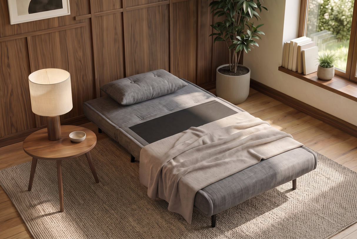Sleeping chair SMART MULTIFUNCTION 100cm velvet grey
