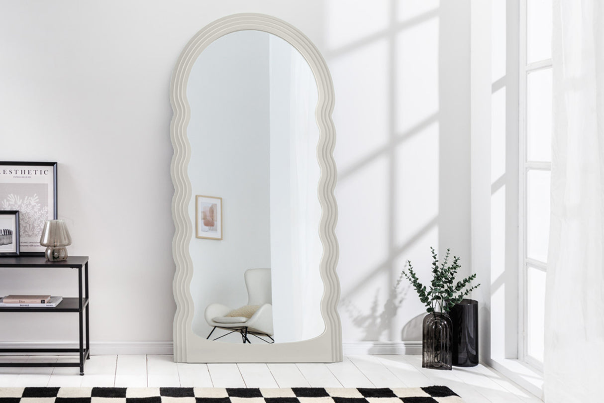 Wall mirror WAVE 160cm white