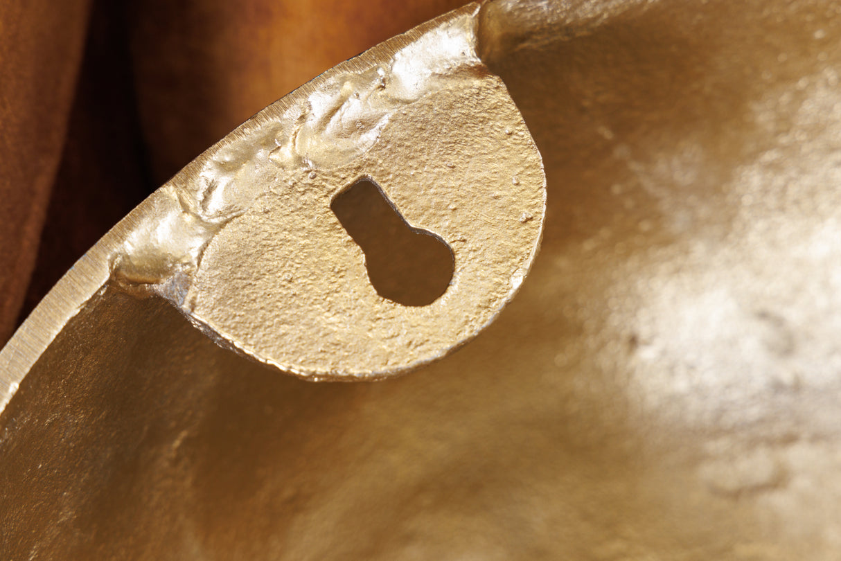 Wall decoration sculpture SKULL 40cm gold