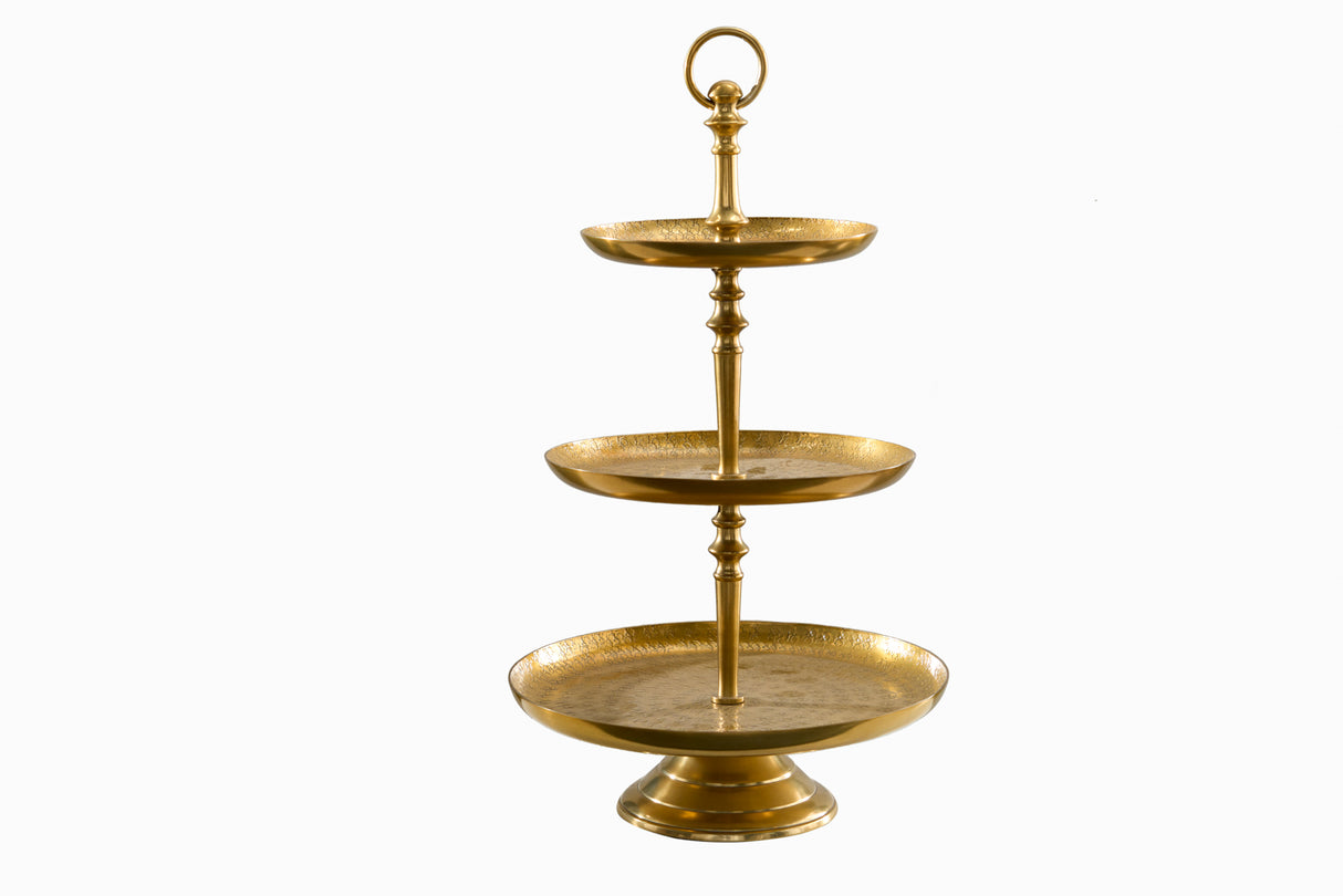 Etagere ORIENT 50cm 3 Tabletts gold