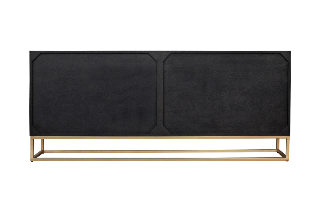Sideboard ILLUSION 180cm 3D mango black