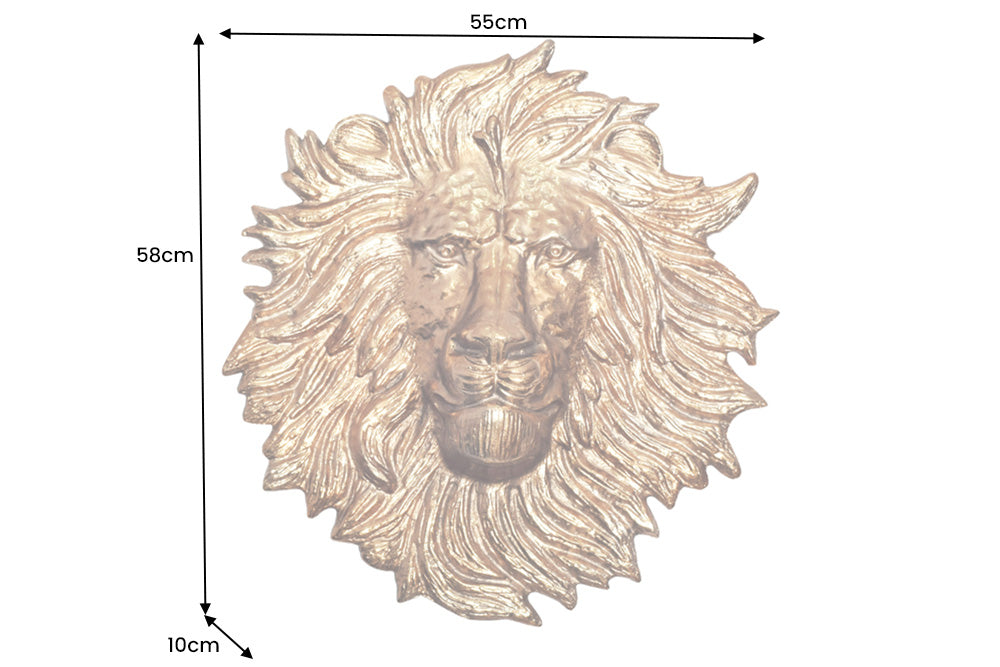 Wanddekoration WILDLIFE LÖWE 60cm gold