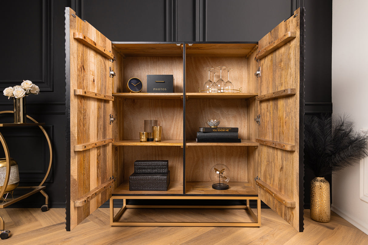 Highboard ZEN CIRCLE 120cm 3D black white