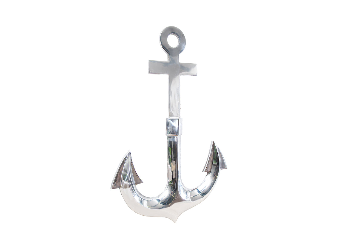 Wall decoration ANCHOR 70cm 3D silver aluminium