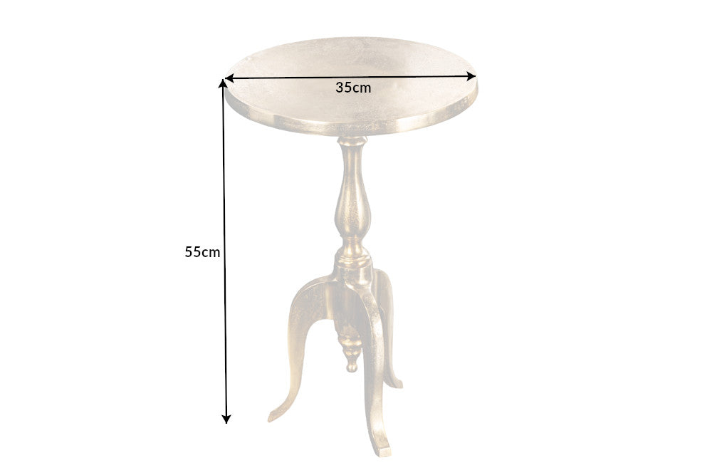 Beistelltisch JARDIN Ø 55cm rund Barockstil gold