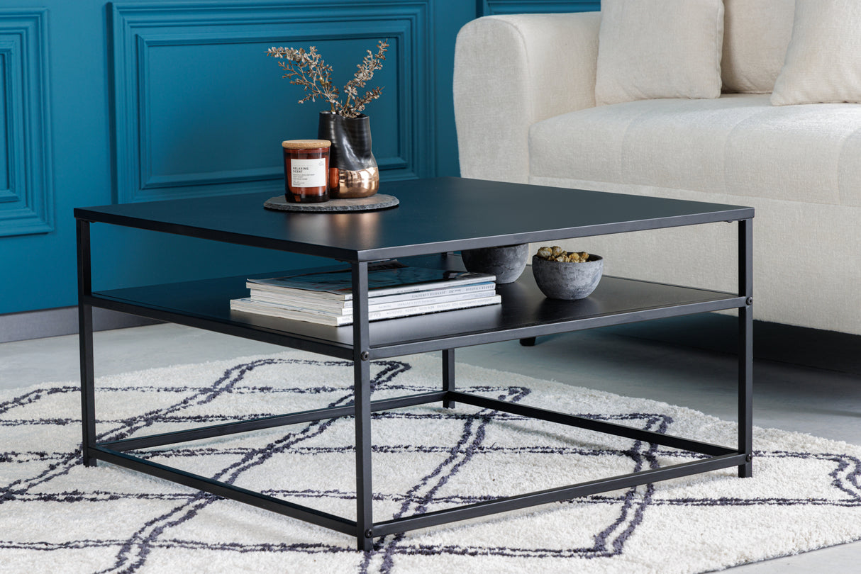 Couchtisch DURA STEEL 70cm pulverbeschichtetes Metall schwarz