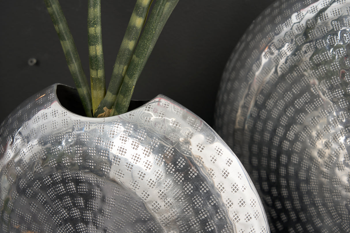 Vase ORIENTAL 30-40cm 2er Set silber