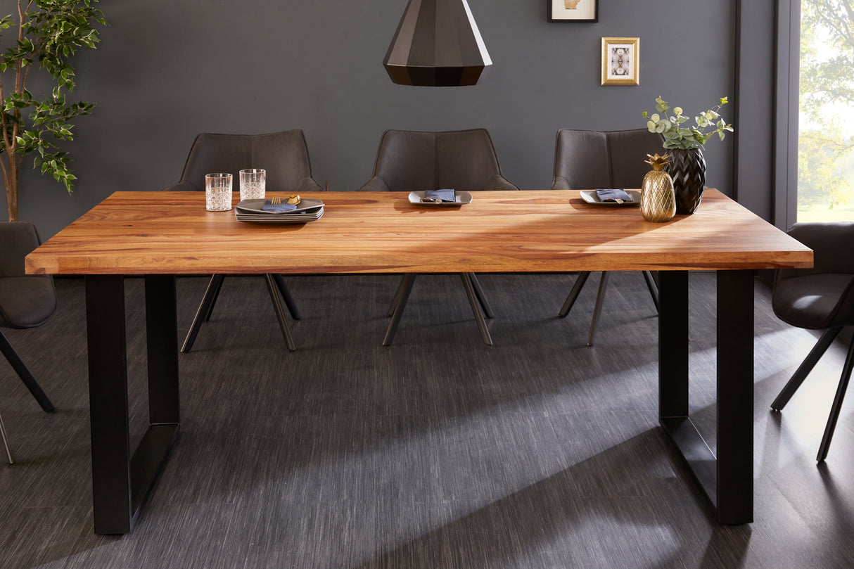 Dining table IRON CRAFT 160cm natural sheesham wood