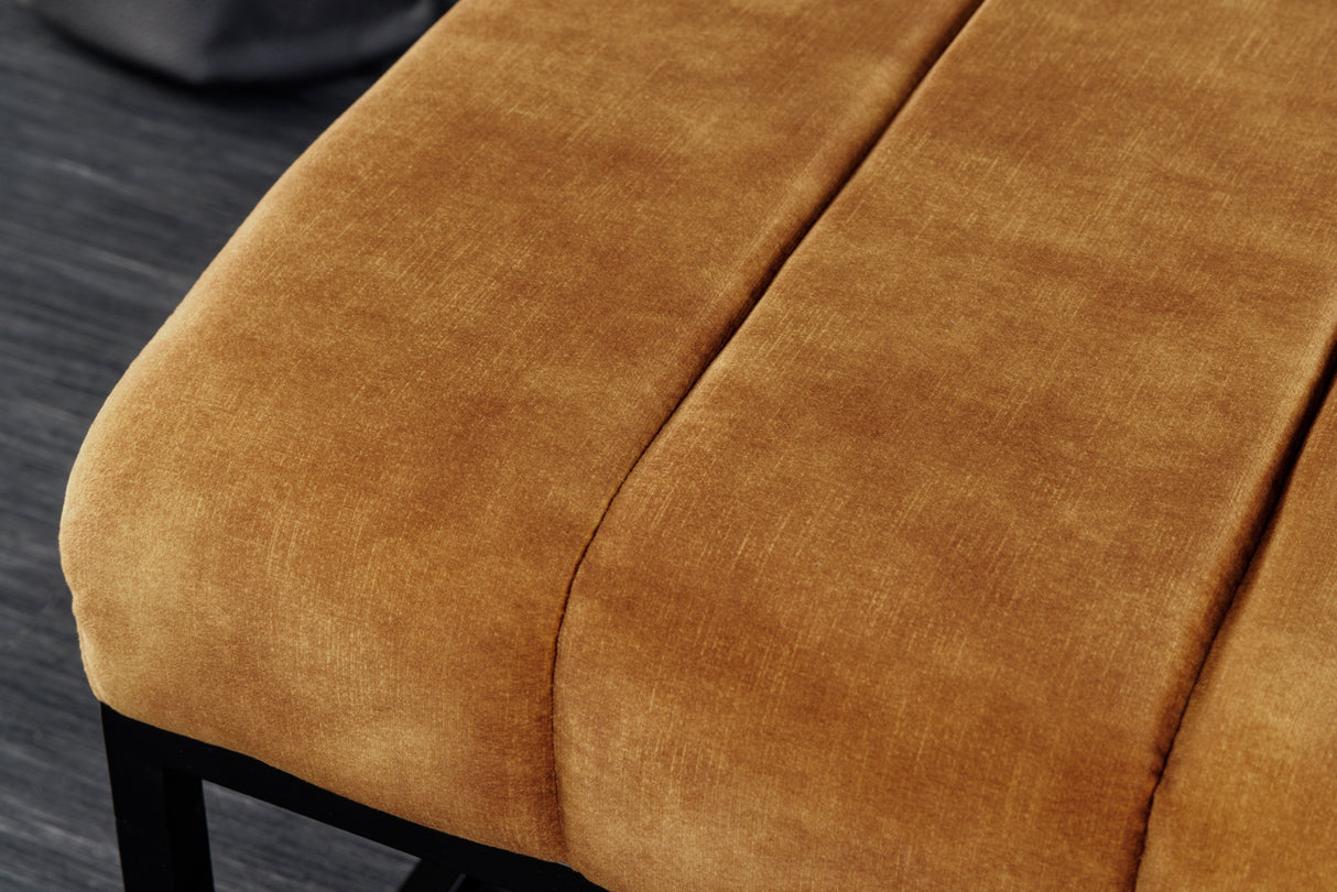 Bench PETIT BEAUTÉ 110cm velvet mustard yellow