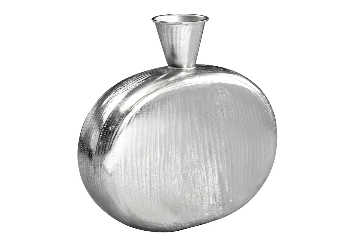 Vase ORIENT L 50cm Hammerschlageffekt silber
