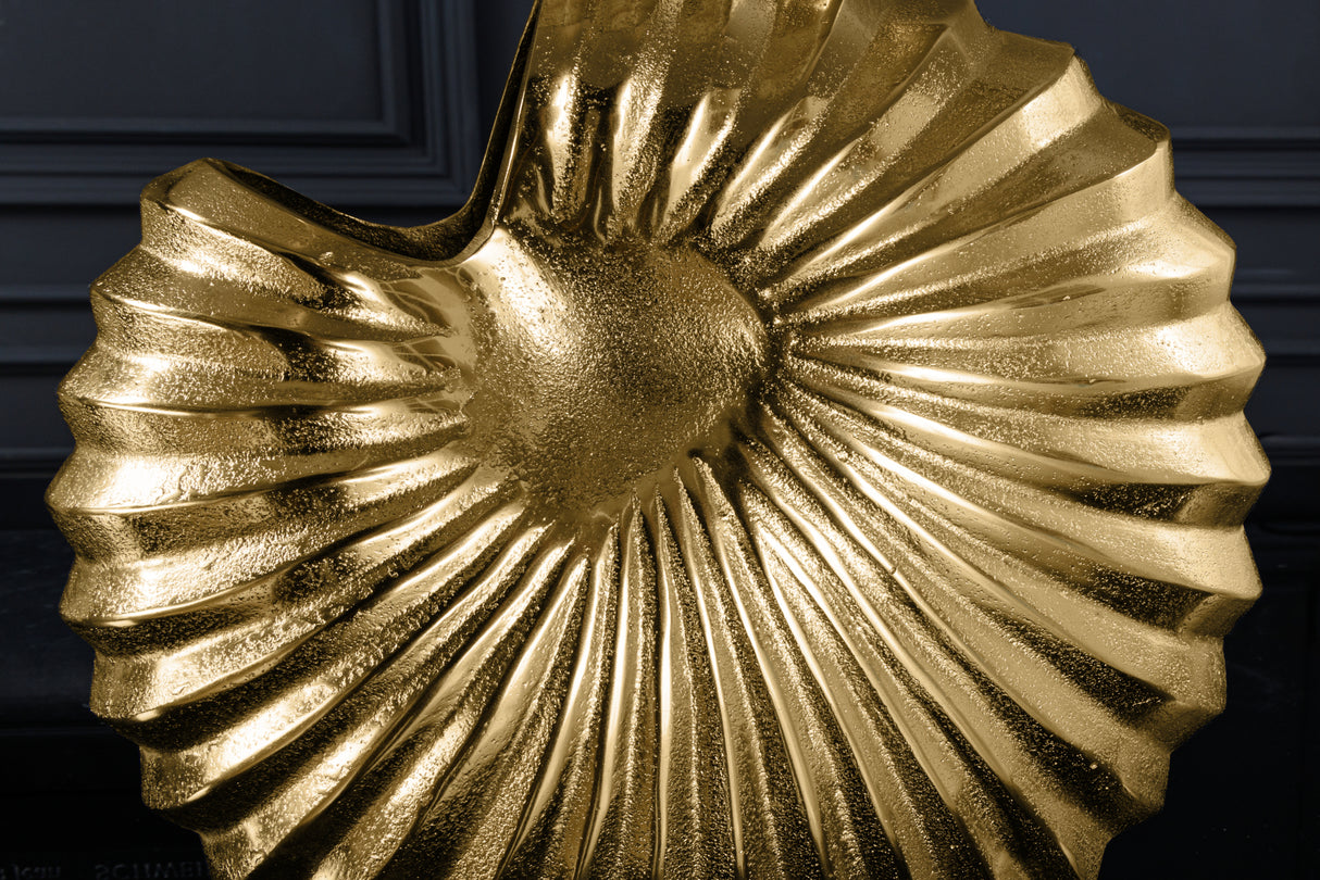 Tischleuchtenfuß SHELL gold o. Schirm / verstellbarer Schirm