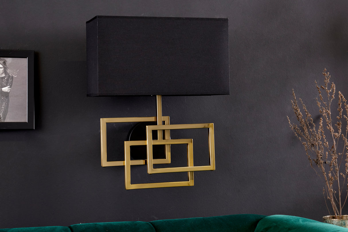 Wall lamp LEONOR gold black shade