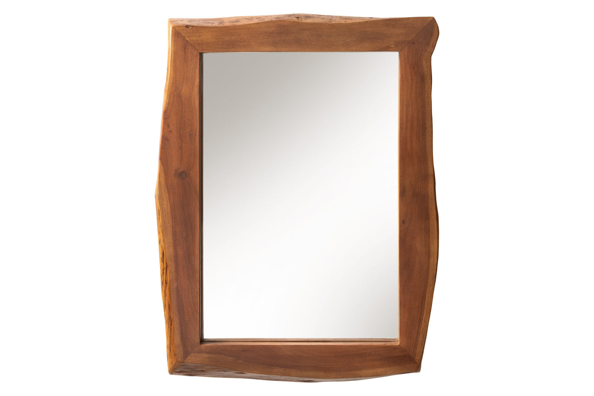 Wall mirror MAMMUT 100cm natural edge brown acacia wood