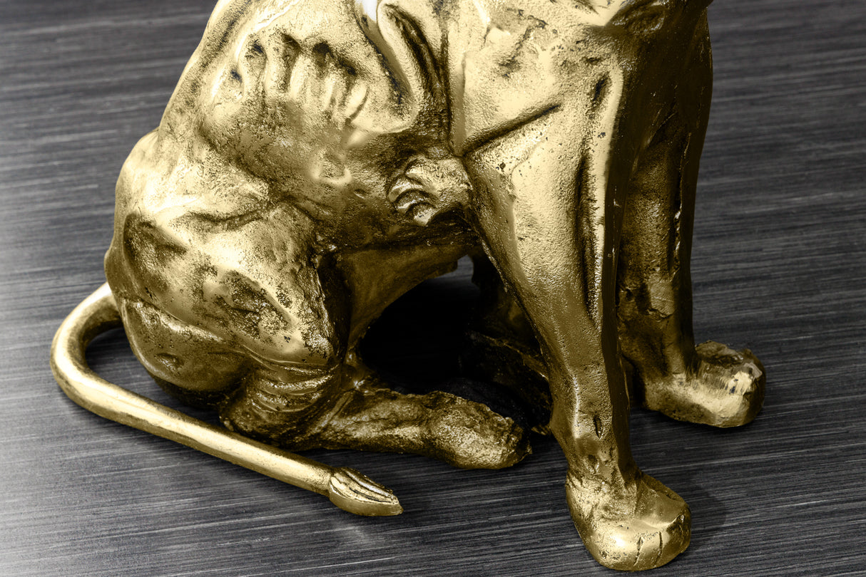 Beistelltisch WILDLIFE LION 60cm Antik Gold