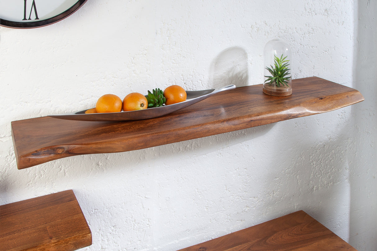 Wall shelf MAMMUT 115cm acacia wood honey finish