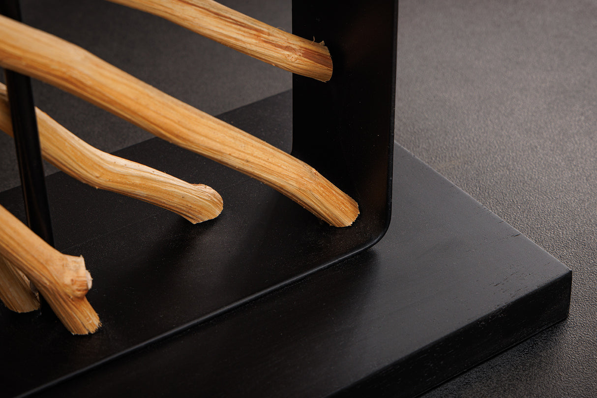 Stehleuchte EUPHORIA 165cm Lampenschirm beige Longanholz natur