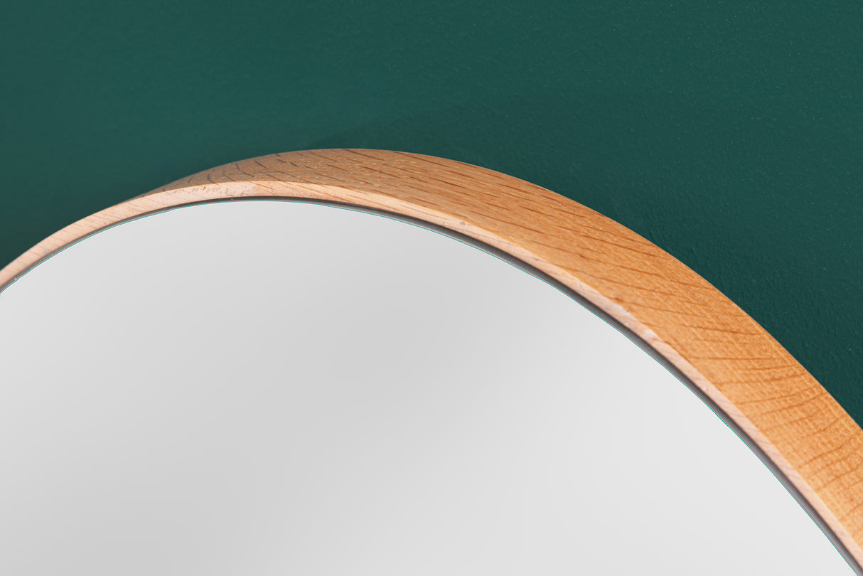 Wall mirror NOEMI 70cm asymmetric oak natural
