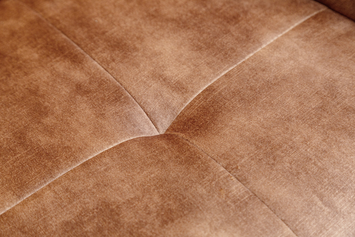 Swivel chair EUPHORIA rotatable 180° with armrests velvet brown