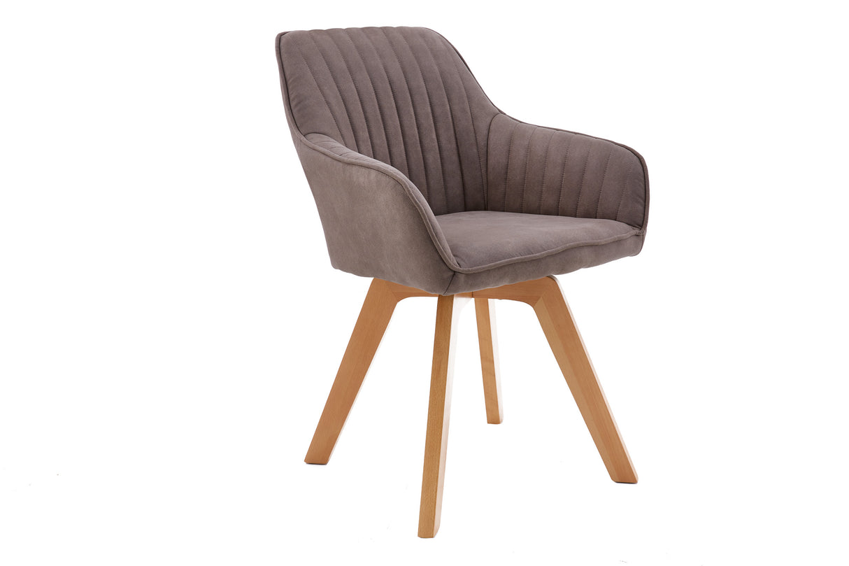 Drehstuhl LIVORNO 180° Mikrofaser taupe