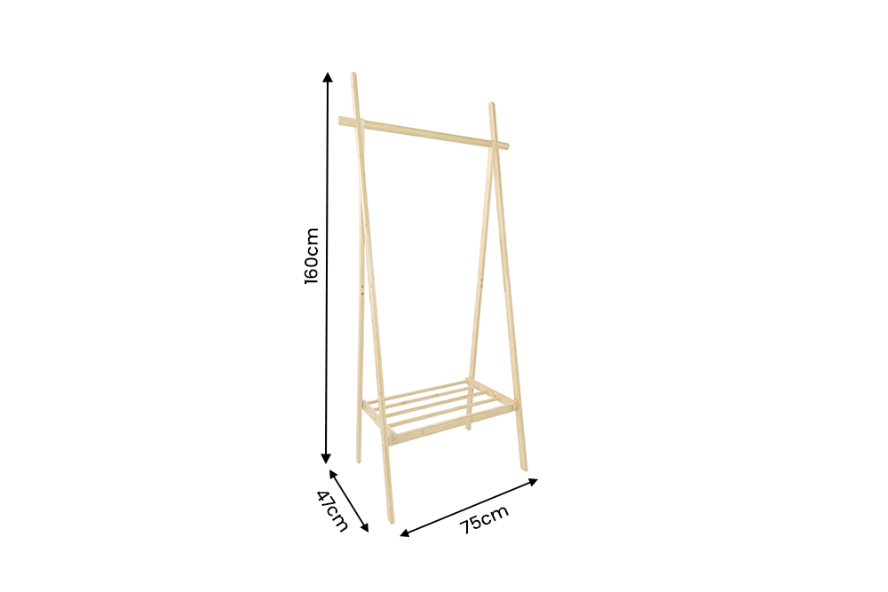 Coatrack ZEN-BO 75cm foldable bamboo natural