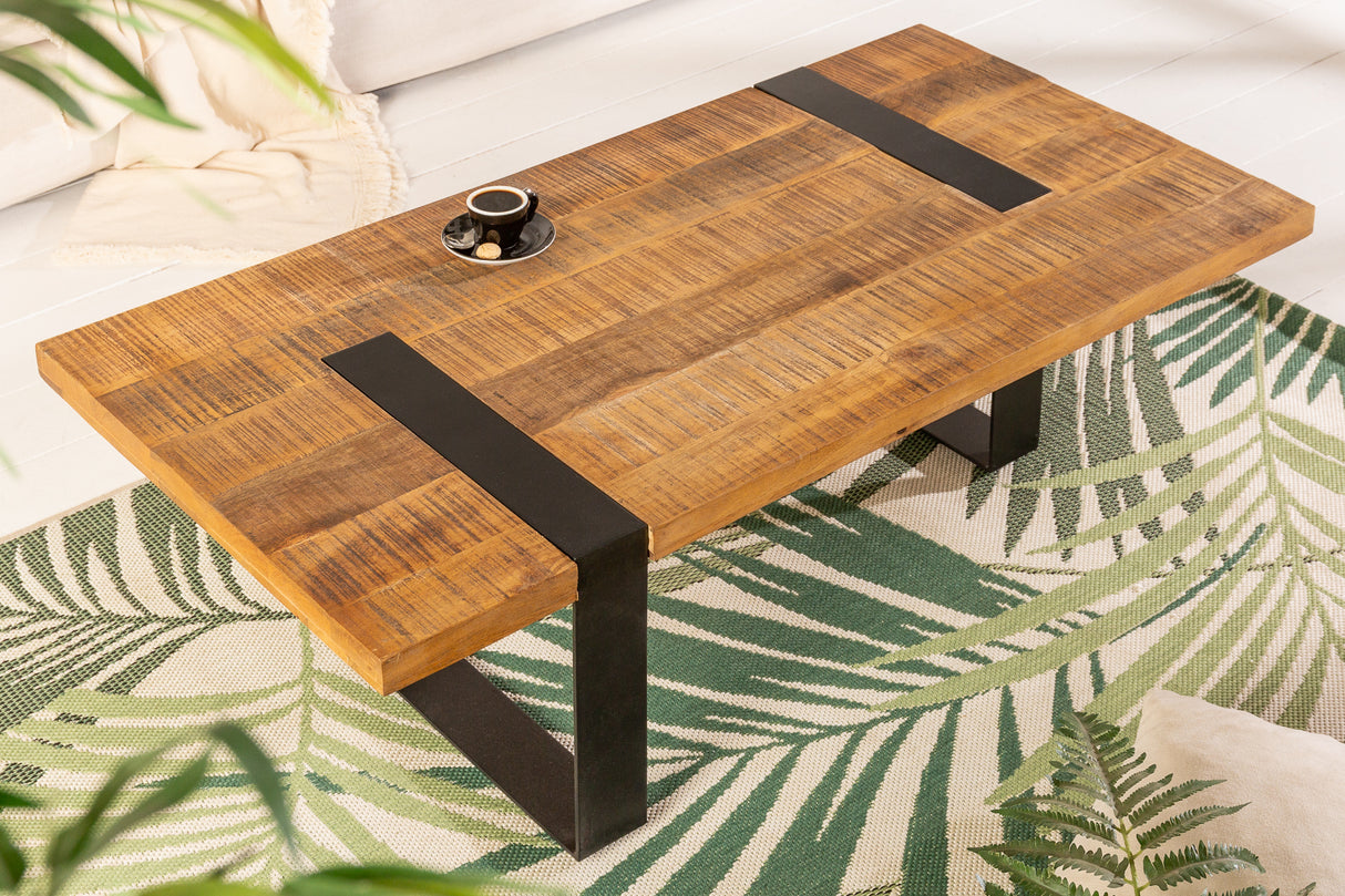 Coffee table IRON CRAFT 100cm mango wood 45mm