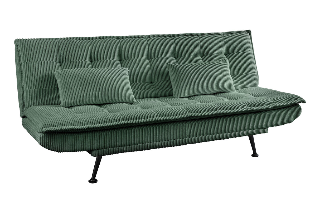 Sofa bed JAZZ 195cm 3-seater cord green