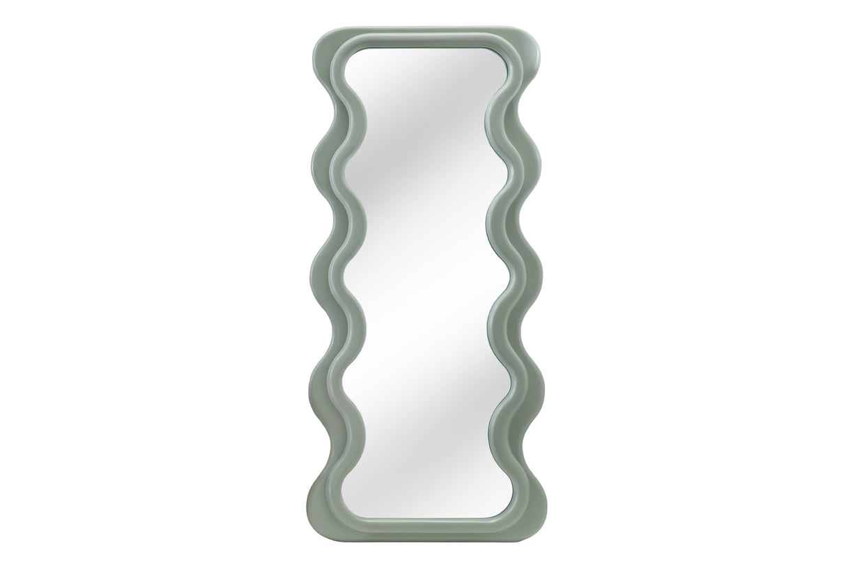 Wall mirror CURVY 160cm sage green