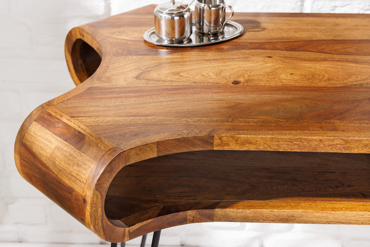 Büroschreibtisch ORGANIC LIVING 120cm Sheesham Holz natur