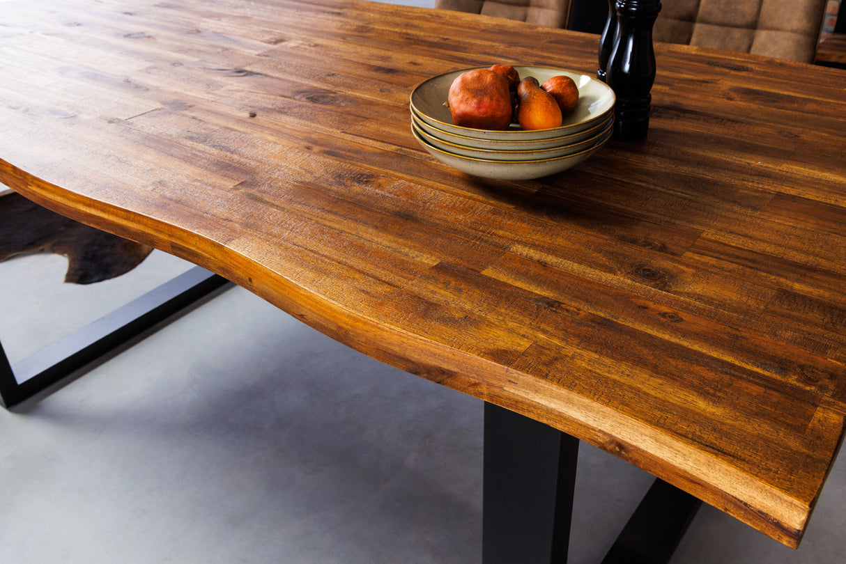Dining table GENESIS 160cm 35mm acacia wood brown