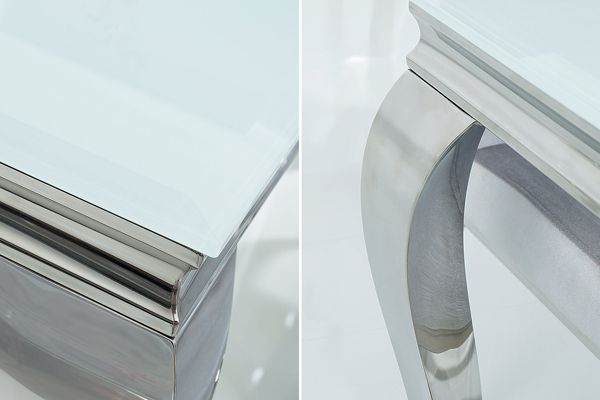 Esstisch MODERN BAROCK 200cm Hartglas weiß