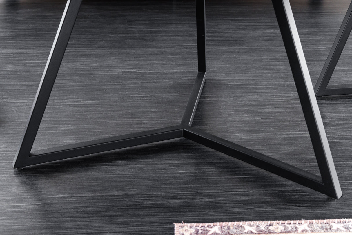 Couchtisch MARVELOUS 90cm Keramik taupe Hartglas