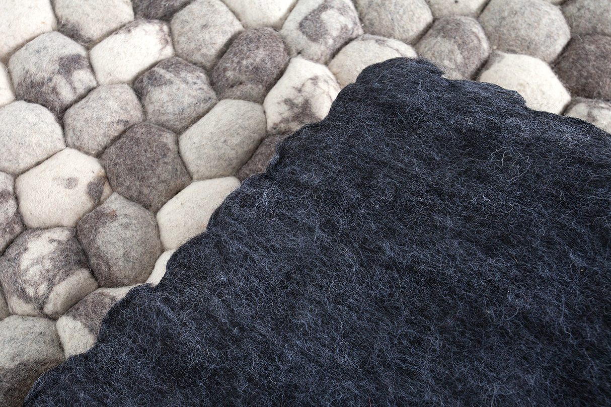 Carpet ORGANIC LIVING 200x120cm wool felt grey