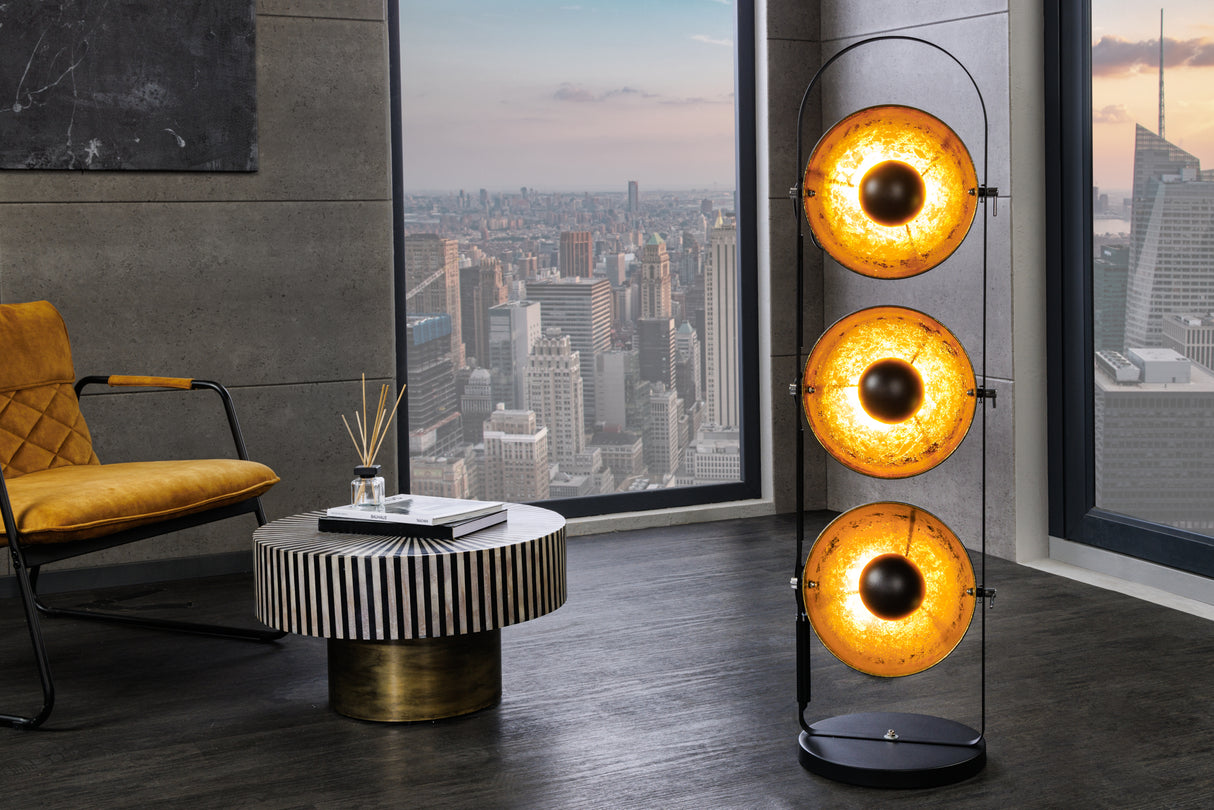 Floor lamp STUDIO 130cm 3s black gold
