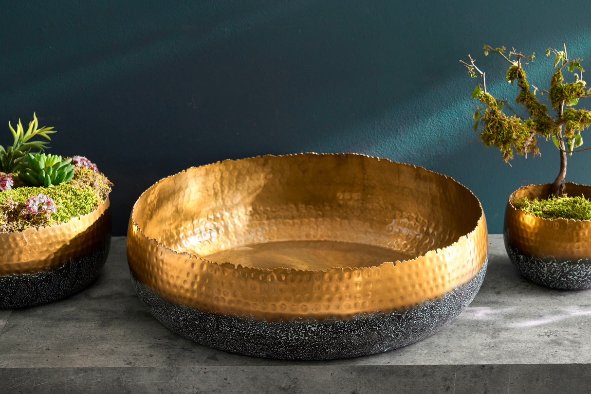 Bowl ORIENT 52cm gold with patina