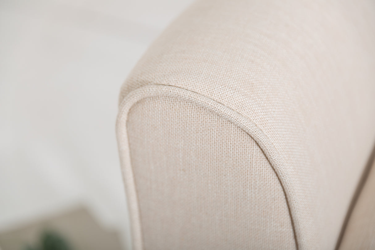 Bank SCARLETT 90cm Leinenstoff beige